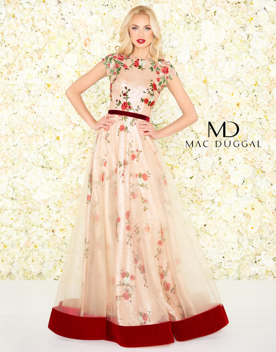 Mac Duggal Black White Red