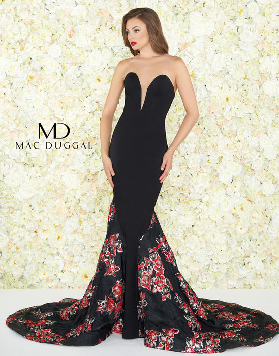 Mac Duggal Black White Red