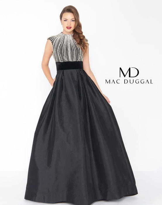 Mac Duggal Black White Red